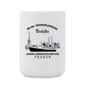 LINER FRANKREICH NEW YORK Louis RUNEMBERG © Adagp - Große Tasse 440 ml - Weiß - Vorne