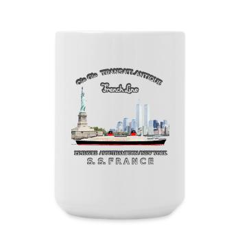 FRANCE PAQUEBOT NEW YORK - Grande tasse 440 ml - blanc - Devant