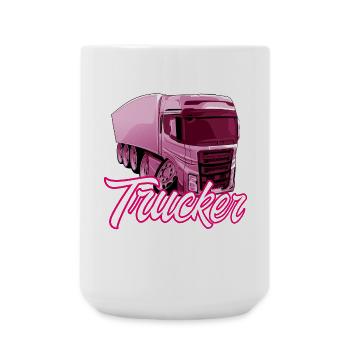 Fille de camionneur - Grande tasse 440 ml - blanc - Devant