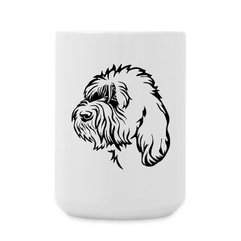 Petit Basset Griffon Vendéen Kopf - Große Tasse 440 ml - Weiß - Vorne