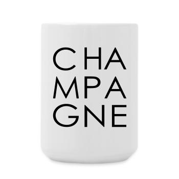 cha mpa gne - Große Tasse 440 ml - Weiß - Vorne