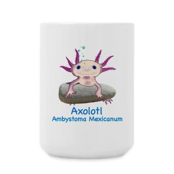 Kultiger Axolotl Ambystoma Mexicanum Handzeichnung - Große Tasse 440 ml - Weiß - Vorne