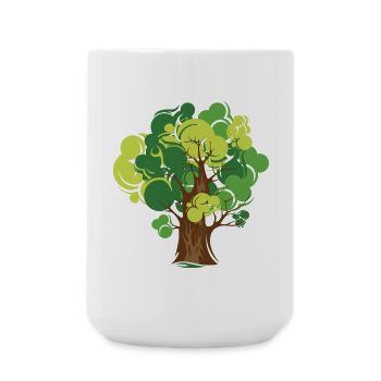 arbre nature nature bio illustration forêts forêts - Grande tasse 440 ml - blanc - Devant