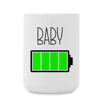 Battery Baby - Large Mug 440 ml - white - Front