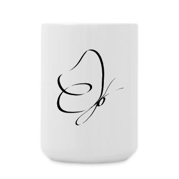 Papillon - Grande tasse 440 ml - blanc - Devant