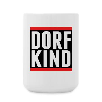 dorf dorfkind aufkleber sticker dorfi stadt - Große Tasse 440 ml - Weiß - Vorne