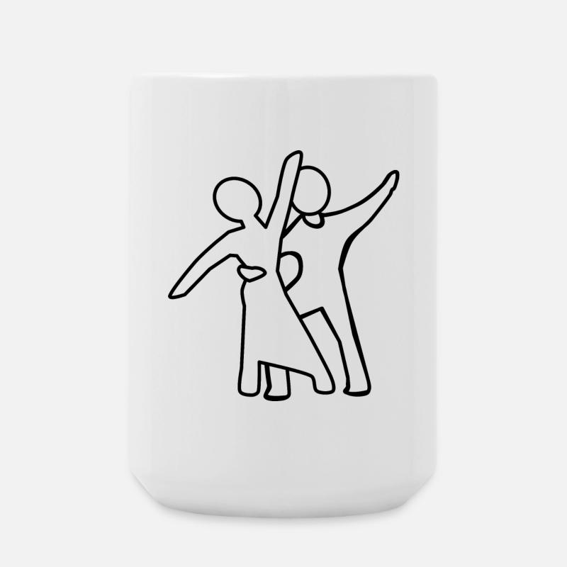 Dance couple Silhouette - Large Mug 440 ml - white