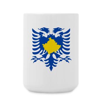 Albania Kosovo Flag - Large Mug 440 ml - white - Front
