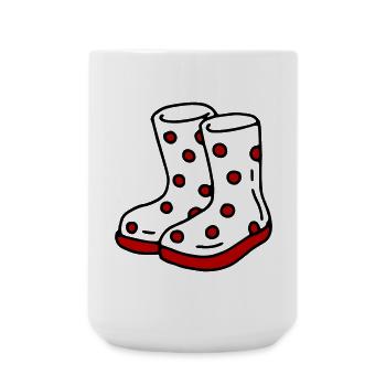 lustige Schuhe für den Garten - Große Tasse 440 ml - Weiß - Vorne