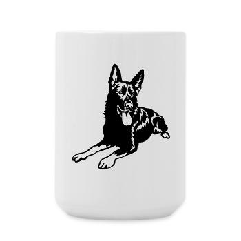 German Shepherd - Large Mug 440 ml - white - Front