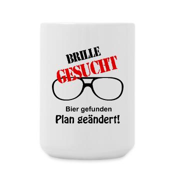 Brille gesucht - Große Tasse 440 ml - Weiß - Vorne