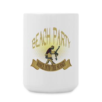 beach party dance into the sunset - Large Mug 440 ml - white - Front