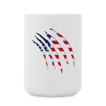 USA claws cuts america - Große Tasse 440 ml - Weiß - Vorne