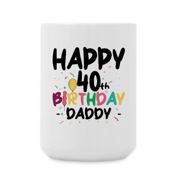 Colorful Birthday Letters - Large Mug 440 ml - white - Front