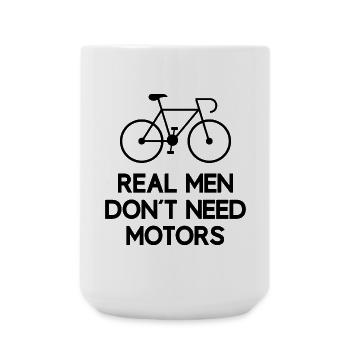 Les vrais hommes n’ont pas besoin de moteurs - Grande tasse 440 ml - blanc - Devant
