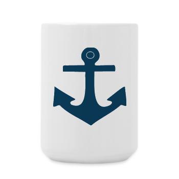 Anker Norddeutschland Seemann Matrose Kapitän - Große Tasse 440 ml - Weiß - Vorne