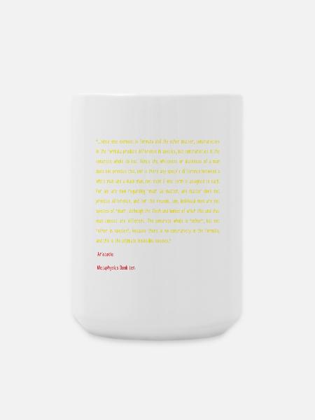 Aristotle Metaphysics Book ten - Large Mug 440 ml - white