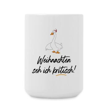 Lustige vegetarische Sprüche zu Weihnachten - Große Tasse 440 ml - Weiß - Vorne