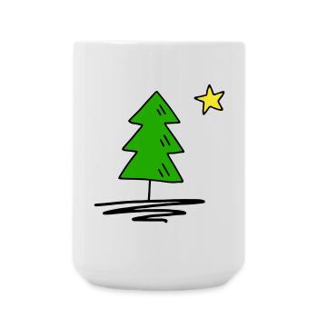 Sapin - Grande tasse 440 ml - blanc - Devant