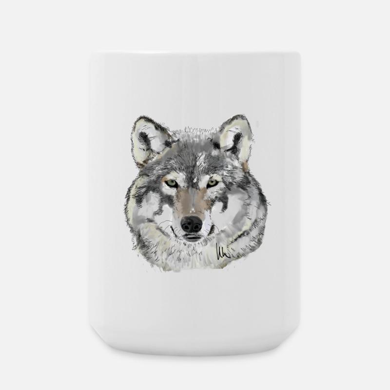 Wolf - Large Mug 440 ml - white