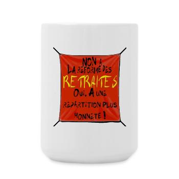 La réforme des retraites - Grande tasse 440 ml - blanc - Devant