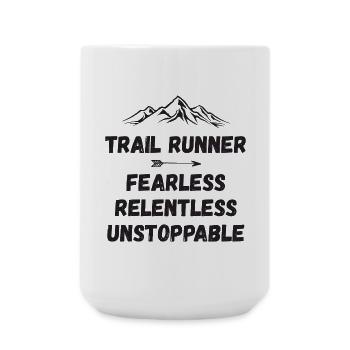 Trail Runner - Intrépide. Implacable. Imparable. - Grande tasse 440 ml - blanc - Devant