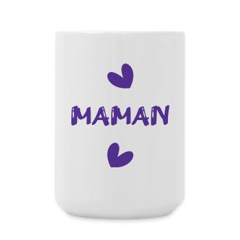 BONNE FÊTE MAMAN. MAMAN. FÊTE DES MÈRES. JE T'AIME - Grande tasse 440 ml - blanc - Devant