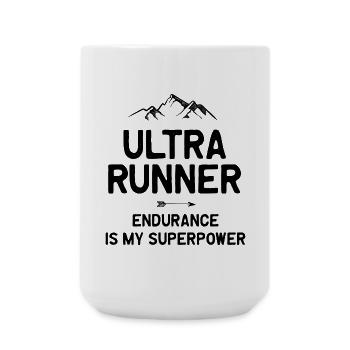 Ultra Runner - Endurance is My Superpower - Large Mug 440 ml - white - Front