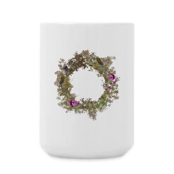 Kranz - Große Tasse 440 ml - Weiß - Vorne