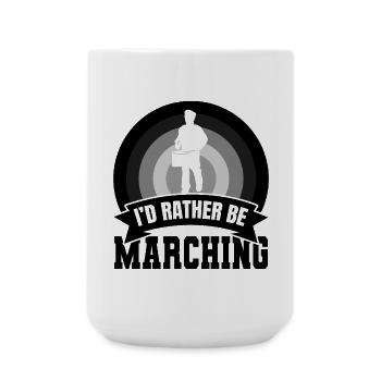 I'd rather play the drum - Large Mug 440 ml - white - Front