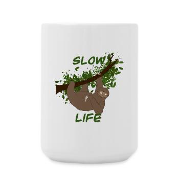 lazy - Large Mug 440 ml - white - Front