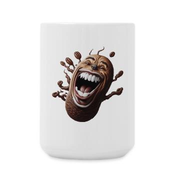 Lucky coffee bean - Large Mug 440 ml - white - Front