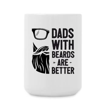 Dads with Beards Are Better - Large Mug 440 ml - white - Front