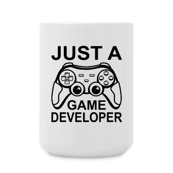 Only one game developer - Large Mug 440 ml - white - Front
