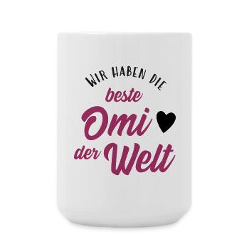 Wir haben die beste Omi der Welt - Große Tasse 440 ml - Weiß - Vorne