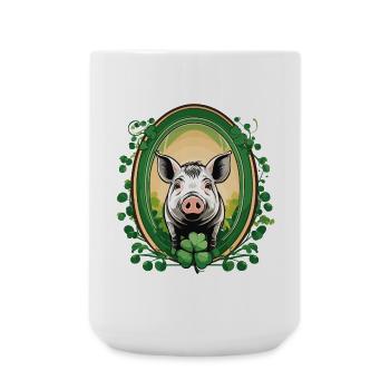Lucky Pig - Large Mug 440 ml - white - Front