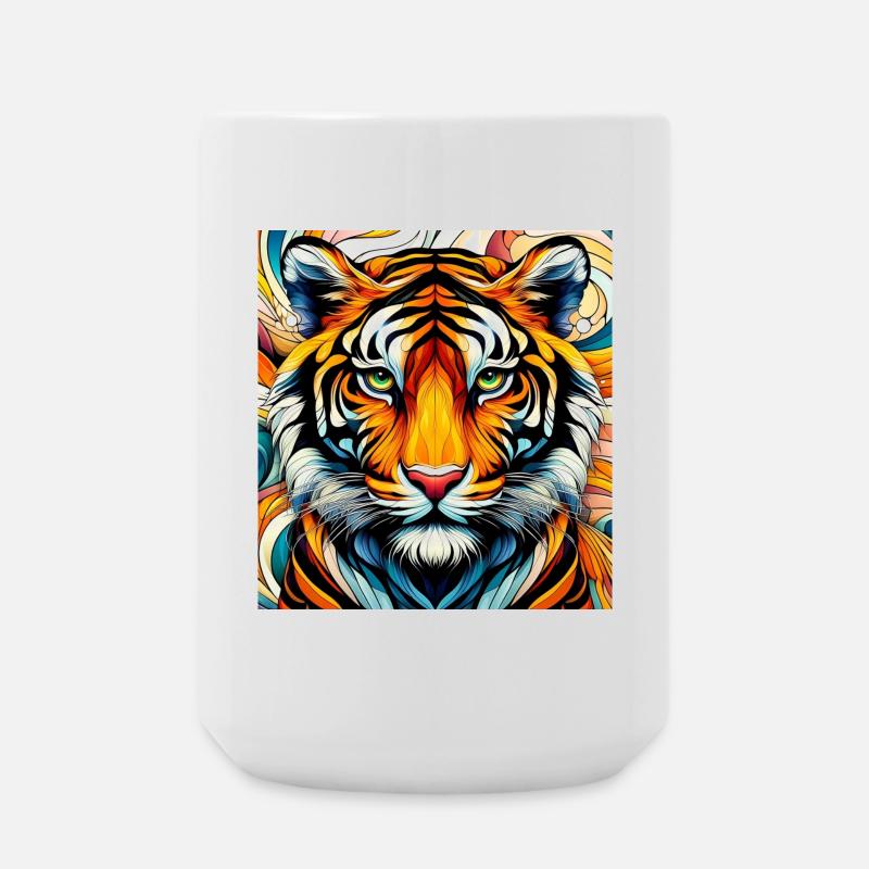 Tiger - Große Tasse 440 ml - Weiß