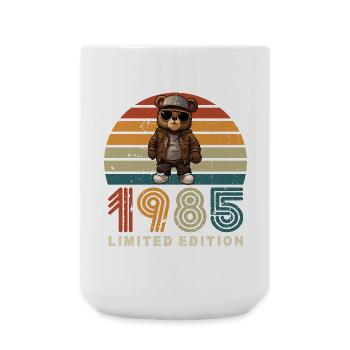 Limited Edition 1985 Baujahr Geburtstag Retro - Große Tasse 440 ml - Weiß - Vorne