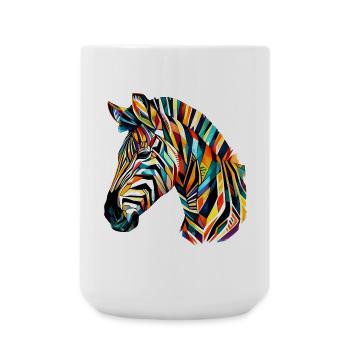 Zebra - Große Tasse 440 ml - Weiß - Vorne