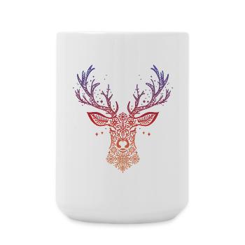 Renne de Noël - Grande tasse 440 ml - blanc - Devant