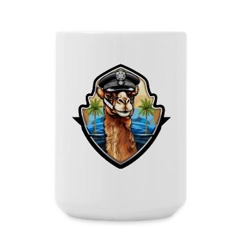 Police des chameaux - Grande tasse 440 ml - blanc - Devant