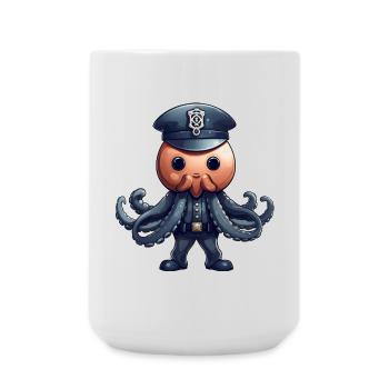 Policière calmar - Grande tasse 440 ml - blanc - Devant