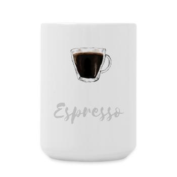 Espresso Coffee Lover Barista Café Shirt - Large Mug 440 ml - white - Front