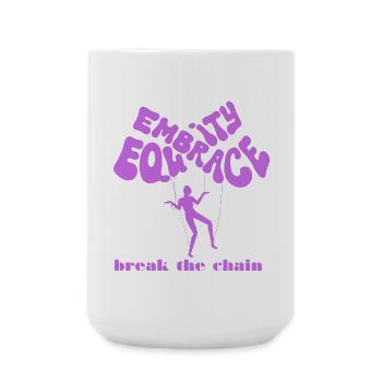 Empowerment Illustration with Balloon Slogan - Large Mug 440 ml - white - Front