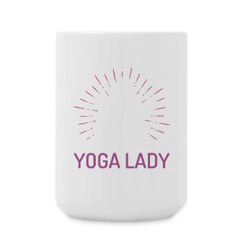 Yoga Girl - Large Mug 440 ml - white - Front
