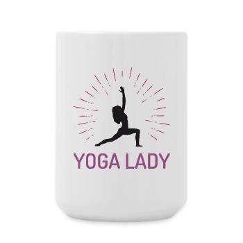 Yoga Girl - Large Mug 440 ml - white - Front