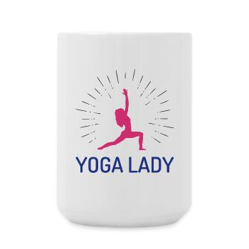 Yoga Girl - Large Mug 440 ml - white - Front