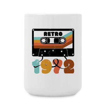 1972 Retro Music Tape Cassette - Large Mug 440 ml - white - Front