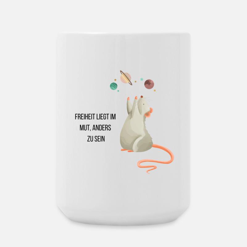 Space Mouse - Large Mug 440 ml - white