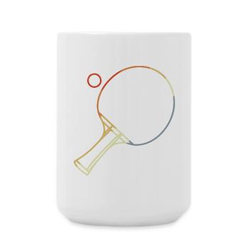 Tischtennis Skizze - Große Tasse 440 ml - Weiß - Vorne